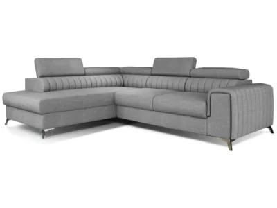 Detail produktu NABBI Lacante L rohová sedačka s rozkladom a úložným priestorom svetlosivá