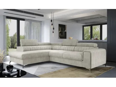 Detail produktu NABBI Lacante L rohová sedačka s rozkladom a úložným priestorom béžová