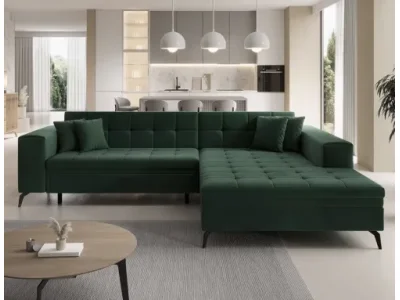 Detail produktu NABBI Savio P rohová sedačka s rozkladom tmavozelená