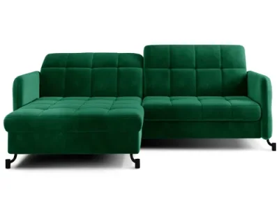 Detail produktu NABBI Lante L rohová sedačka s rozkladom a úložným priestorom tmavozelená