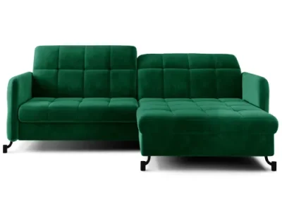 Detail produktu NABBI Lante P rohová sedačka s rozkladom a úložným priestorom tmavozelená