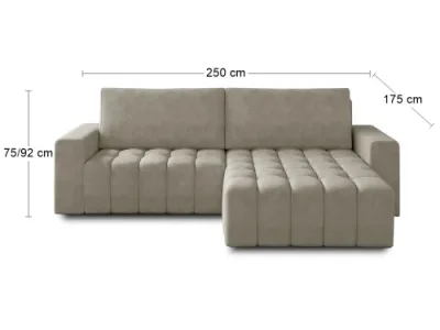 Detail produktu NABBI Bonta P rohová sedačka s rozkladom a úložným priestorom béžová