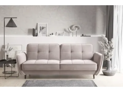 NABBI Baltino rozkladacia pohovka s úložným priestorom svetloružová