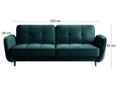 Detail produktu NABBI Baltino rozkladacia pohovka s úložným priestorom tmavozelená