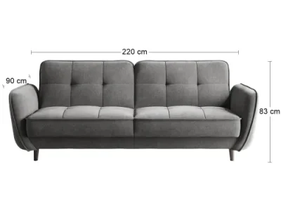 Detail produktu NABBI Baltino rozkladacia pohovka s úložným priestorom svetlosivá