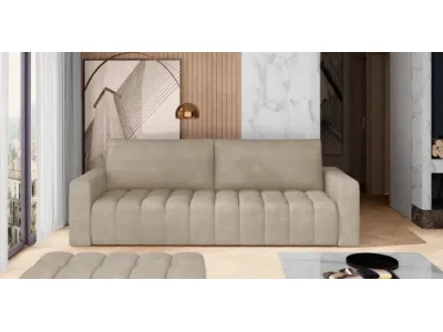 NABBI Losta rozkladacia pohovka s úložným priestorom krémová