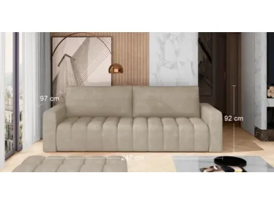 Detail produktu NABBI Losta rozkladacia pohovka s úložným priestorom krémová