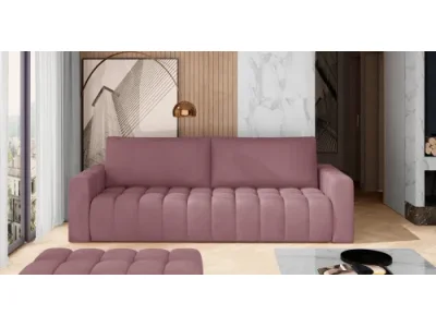 NABBI Losta rozkladacia pohovka s úložným priestorom ružová