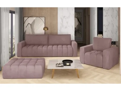 Detail produktu NABBI Losta rozkladacia pohovka s úložným priestorom ružová