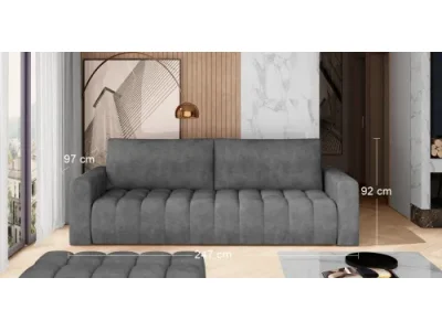 Detail produktu NABBI Losta rozkladacia pohovka s úložným priestorom tmavosivá