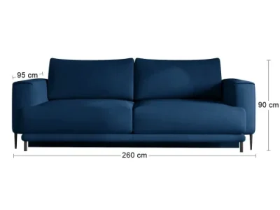 Detail produktu NABBI Dena rozkladacia pohovka s úložným priestorom tmavomodrá