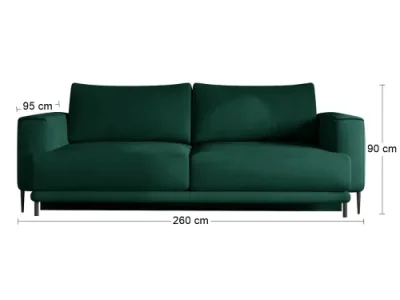 Detail produktu NABBI Dena rozkladacia pohovka s úložným priestorom tmavozelená