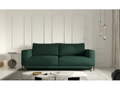 NABBI Dena rozkladacia pohovka s úložným priestorom tmavozelená