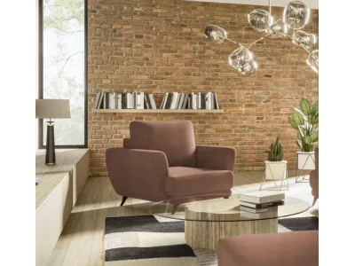 Detail produktu NABBI Meri 3+1+1 rozkladacia sedacia súprava s úložným priestorom tmavoružová