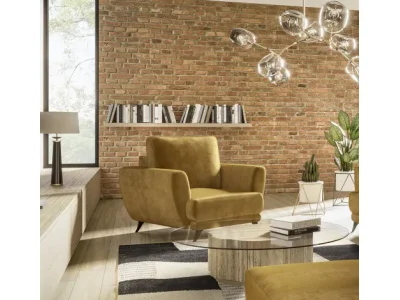 Detail produktu NABBI Meri 3+1+1 rozkladacia sedacia súprava s úložným priestorom horčicová