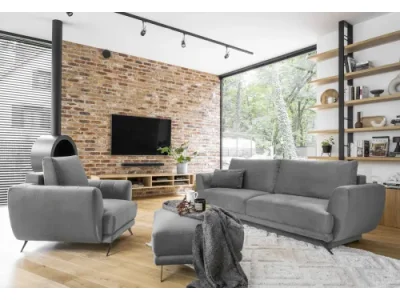 NABBI Meri 3+1+1 rozkladacia sedacia súprava s úložným priestorom svetlosivá