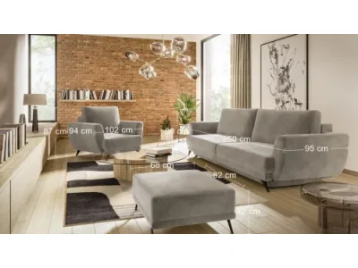 Detail produktu NABBI Meri 3+1+1 rozkladacia sedacia súprava s úložným priestorom béžová