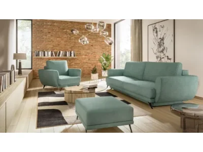 NABBI Meri 3+1+1 rozkladacia sedacia súprava s úložným priestorom mentolová