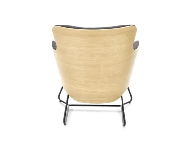 Detail produktu HALMAR Chillout dizajnové kreslo tmavosivá / dub prírodný / čierna