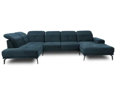 Detail produktu NABBI Barma U L rohová sedačka u tmavomodrá