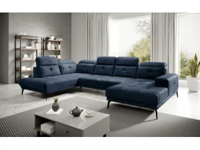 NABBI Barma U L rohová sedačka u tmavomodrá