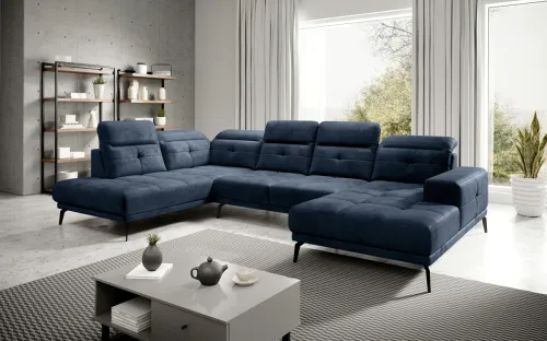 NABBI Barma U L rohová sedačka u tmavomodrá