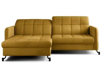 Detail produktu NABBI Lante L rohová sedačka s rozkladom a úložným priestorom zlatá