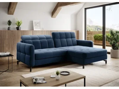 Detail produktu NABBI Lante P rohová sedačka s rozkladom a úložným priestorom tmavomodrá