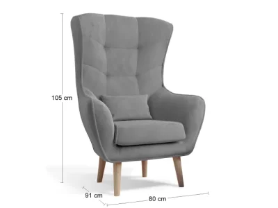 Detail produktu NABBI Altino 1F kreslo svetlosivá