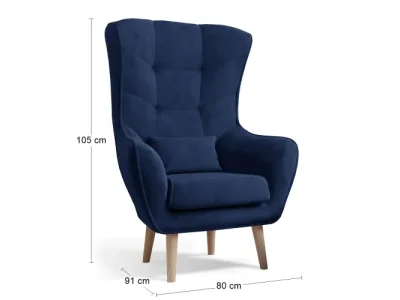 Detail produktu NABBI Altino 1F kreslo tmavomodrá