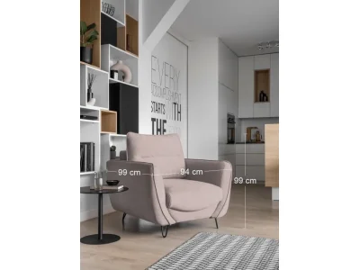 Detail produktu NABBI Salma 1F kreslo svetloružová