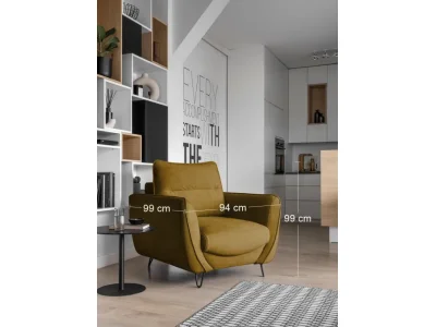 Detail produktu NABBI Salma 1F kreslo horčicová