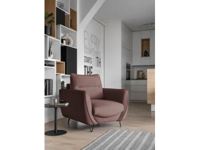 NABBI Salma 1F kreslo tmavoružová