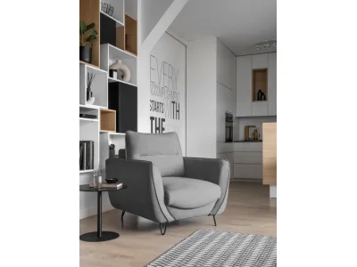 NABBI Salma 1F kreslo svetlosivá