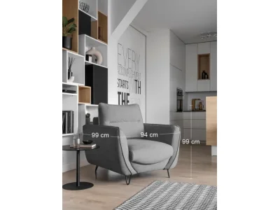 Detail produktu NABBI Salma 1F kreslo svetlosivá