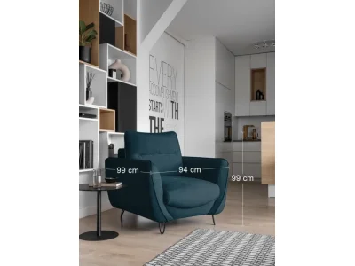 Detail produktu NABBI Salma 1F kreslo tmavomodrá