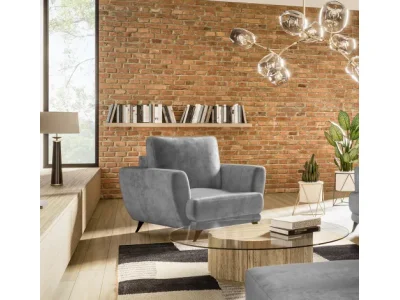 NABBI Meri 1F kreslo svetlosivá