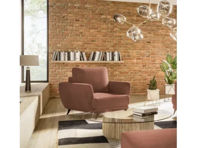 NABBI Meri 1F kreslo tmavoružová