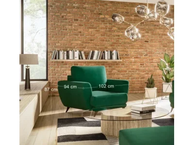 Detail produktu NABBI Meri 1F kreslo tmavozelená