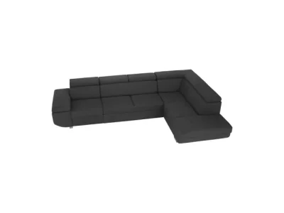 Detail produktu KONDELA Mavis P rohová sedačka s rozkladom a úložným priestorom tmavosivá