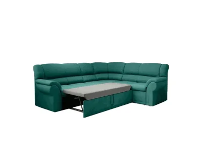 Detail produktu KONDELA Amelia P rohová sedačka s rozkladom a úložným priestorom smaragdová