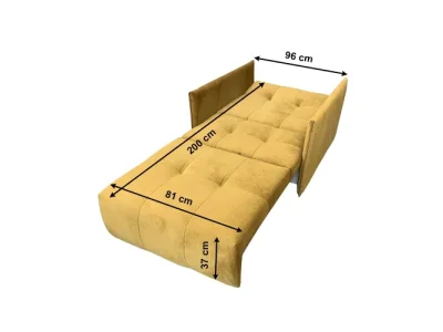 Detail produktu KONDELA Alana rozkladacie kreslo horčicová