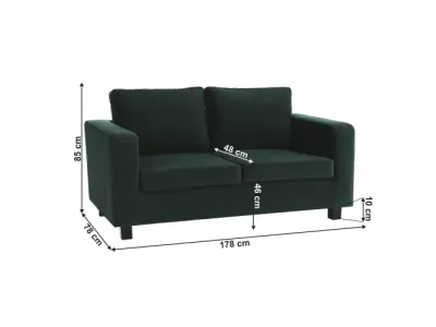 Detail produktu KONDELA Luana trojsedačka smaragdová