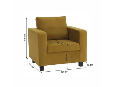 Detail produktu KONDELA Luana kreslo horčicová