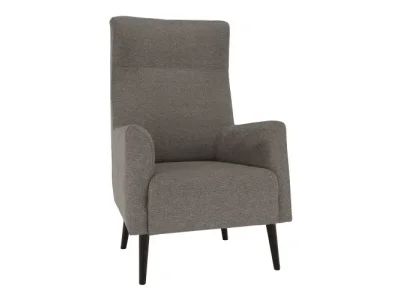 KONDELA Samy kreslo (ušiak) sivá / čierna