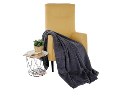 Detail produktu KONDELA Samy kreslo (ušiak) žltá / čierna