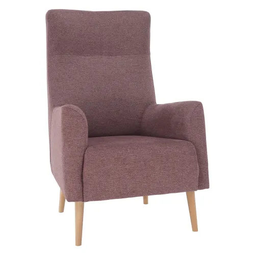 KONDELA Samy kreslo (ušiak) staroružová / buk