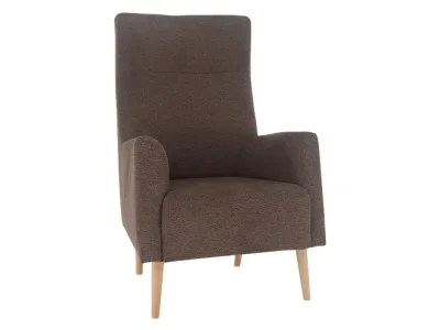 KONDELA Samy kreslo (ušiak) hnedá / buk