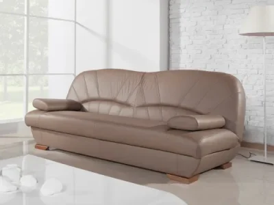 Detail produktu PYKA Galicja kožená sedacia súprava s rozkladom drevo D3 / cappuccino