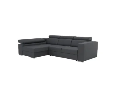 Detail produktu KONDELA Dona L rohová sedačka s rozkladom a úložným priestorom sivá